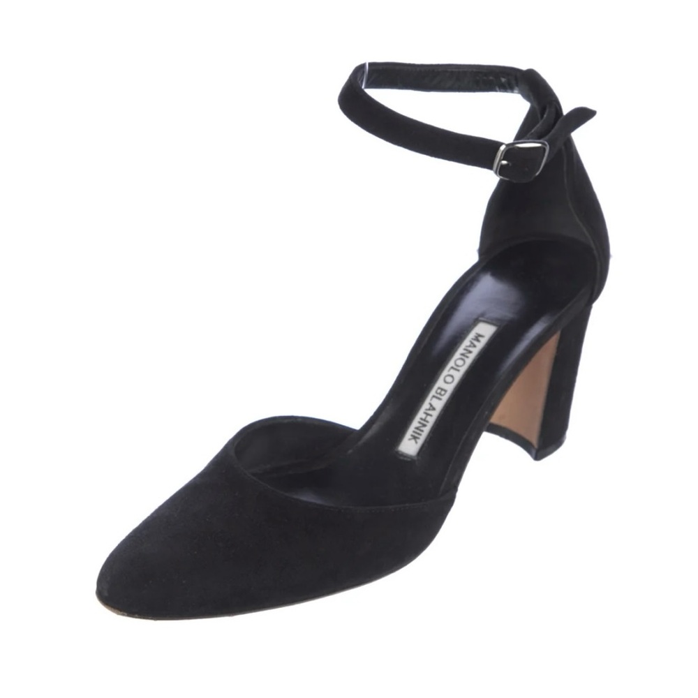 Manolo Blahnik Suede D'Orsay Pumps 🖤 Suede, 35